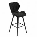 Lot de 2 tabourets de bar avec dossier courbé, hauteur 71,5 cm