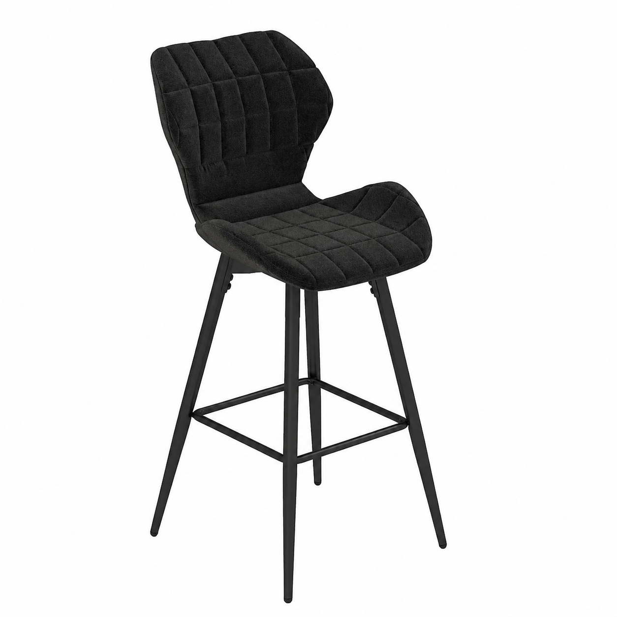 Lot de 2 tabourets de bar avec dossier courbé, hauteur 71,5 cm