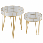 Petite Table Design 41cm Bleu Moderne