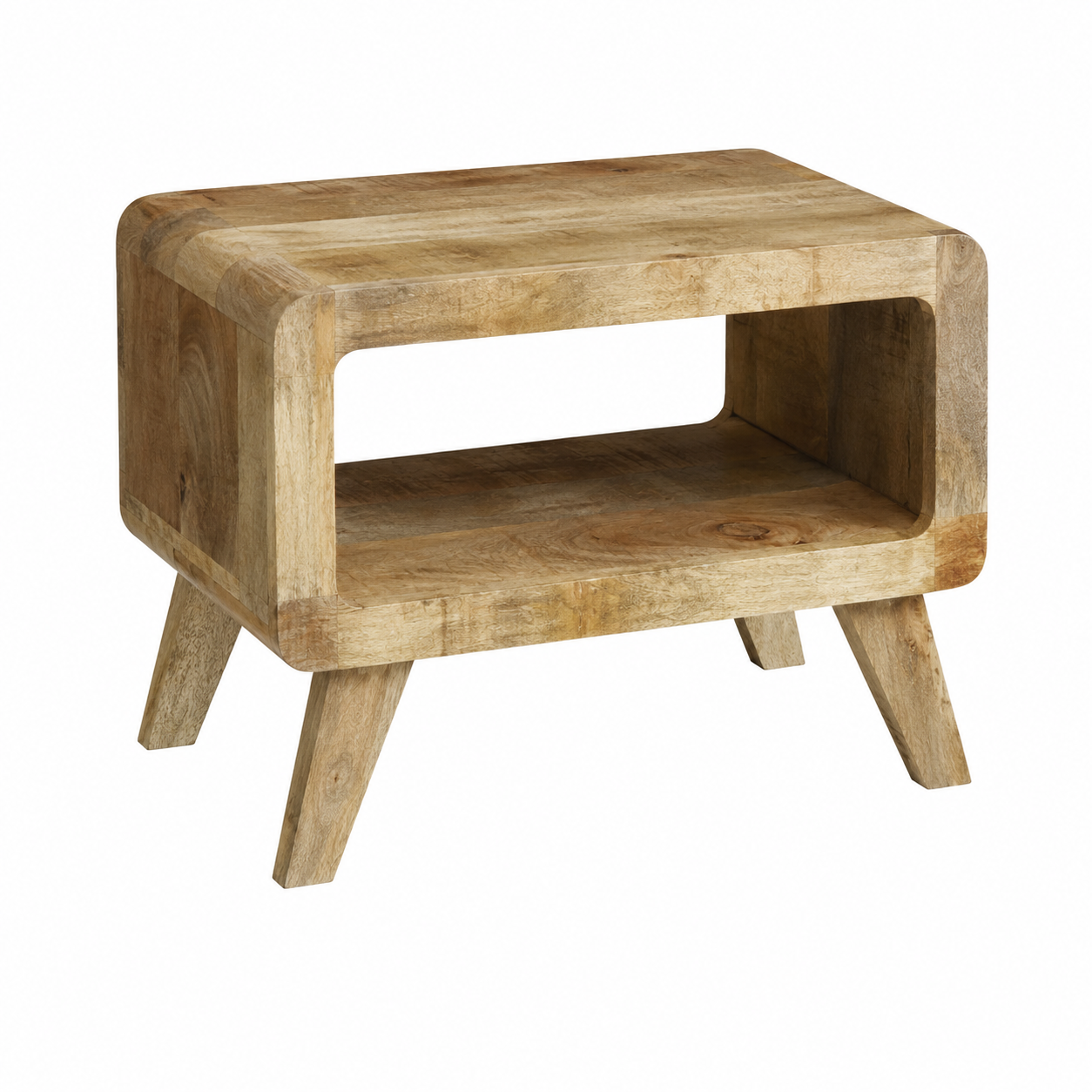 Table basse rectangulaire en bois de manguier 50x50x35 cm