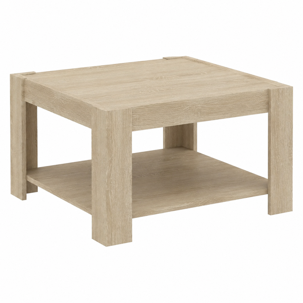 Table basse en bois avec éclairage LED intégrée