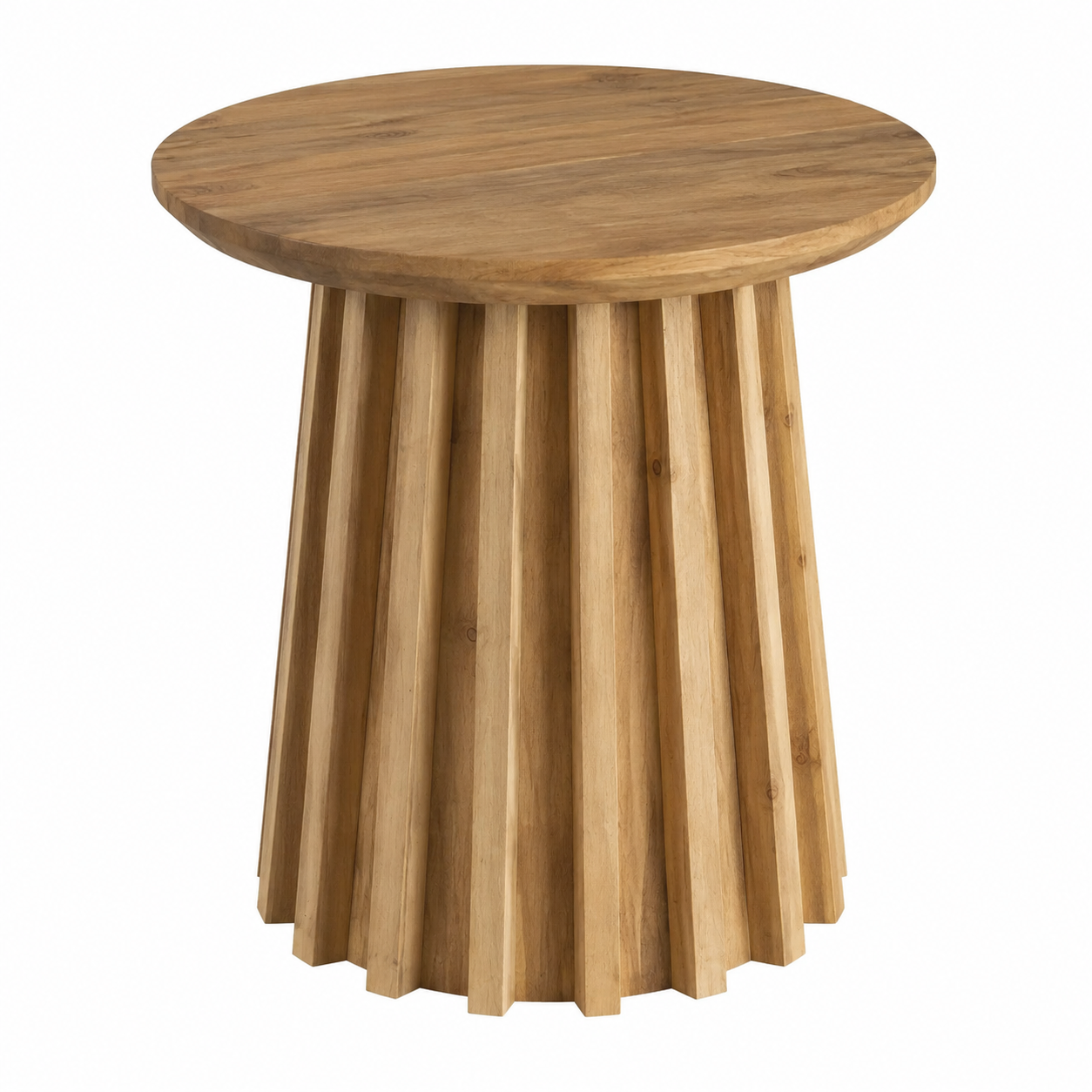 Table d'appoint en bois d'acacia naturel pour salon