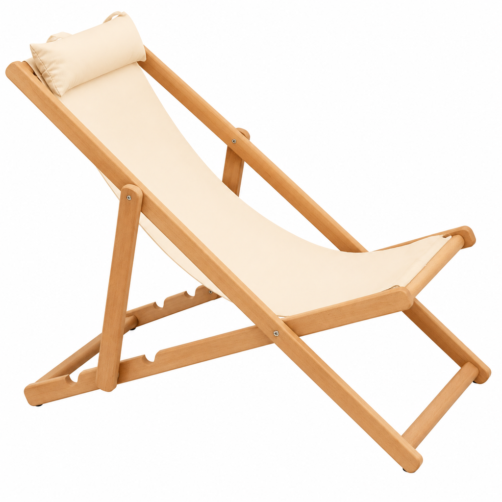 Ensemble de jardin 2 places en bois et toile
