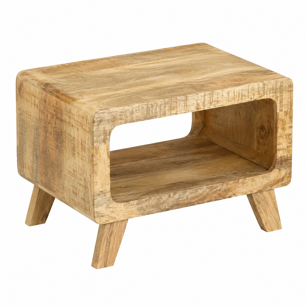 Table basse rectangulaire en bois de manguier 50x50x35 cm