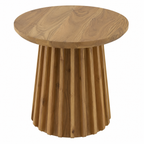 Table d'appoint en bois d'acacia naturel pour salon