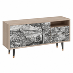Meuble TV Contemporain en Bois - Dimensions 125x56x41 cm