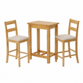 Ensemble de 2 tabourets de bar en bois avec coussins