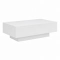 Table basse rectangulaire moderne en bois blanc