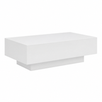 Table basse rectangulaire moderne en bois blanc