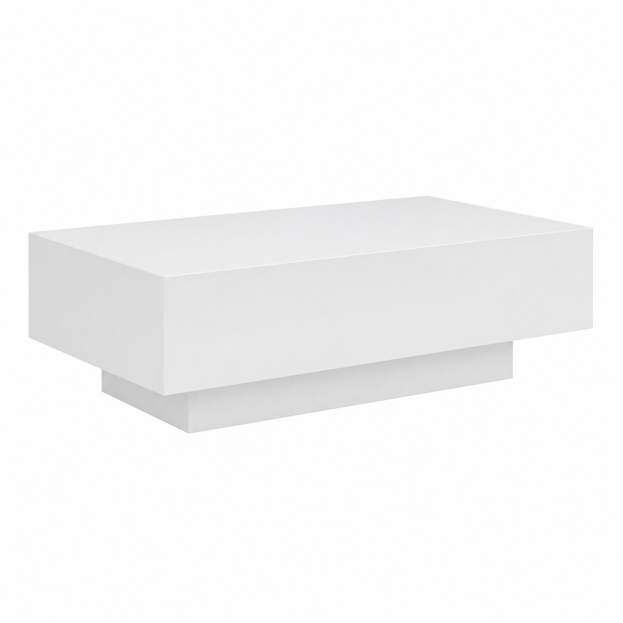 Table basse rectangulaire moderne en bois blanc