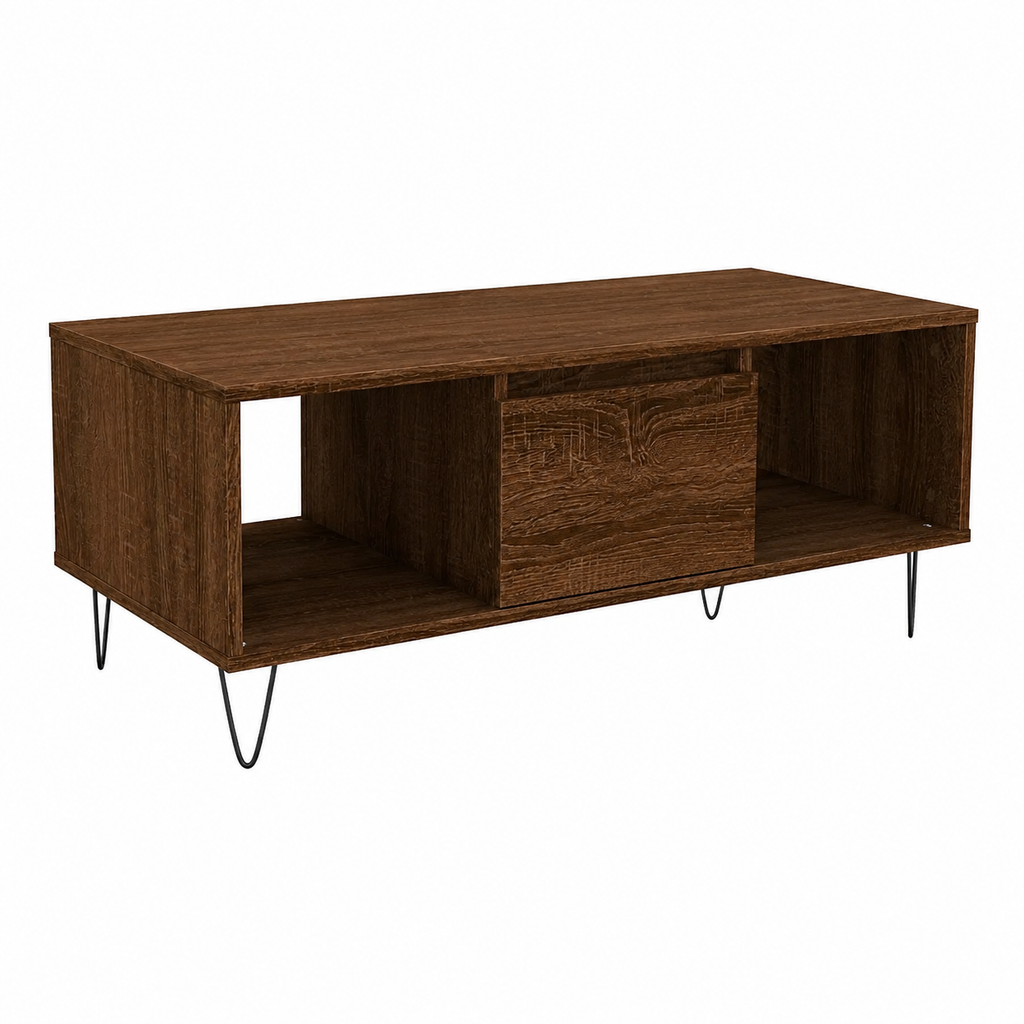 Table basse en bois marron pour salon moderne