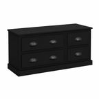Meuble TV moderne noir en bois d'ingénierie