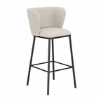 Ensemble de 2 chaises de bar élégantes blanches