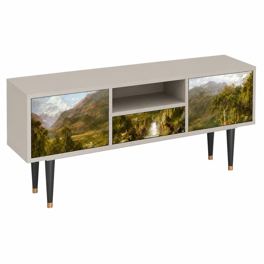 Meuble TV moderne - Sable - 170x59x41 cm
