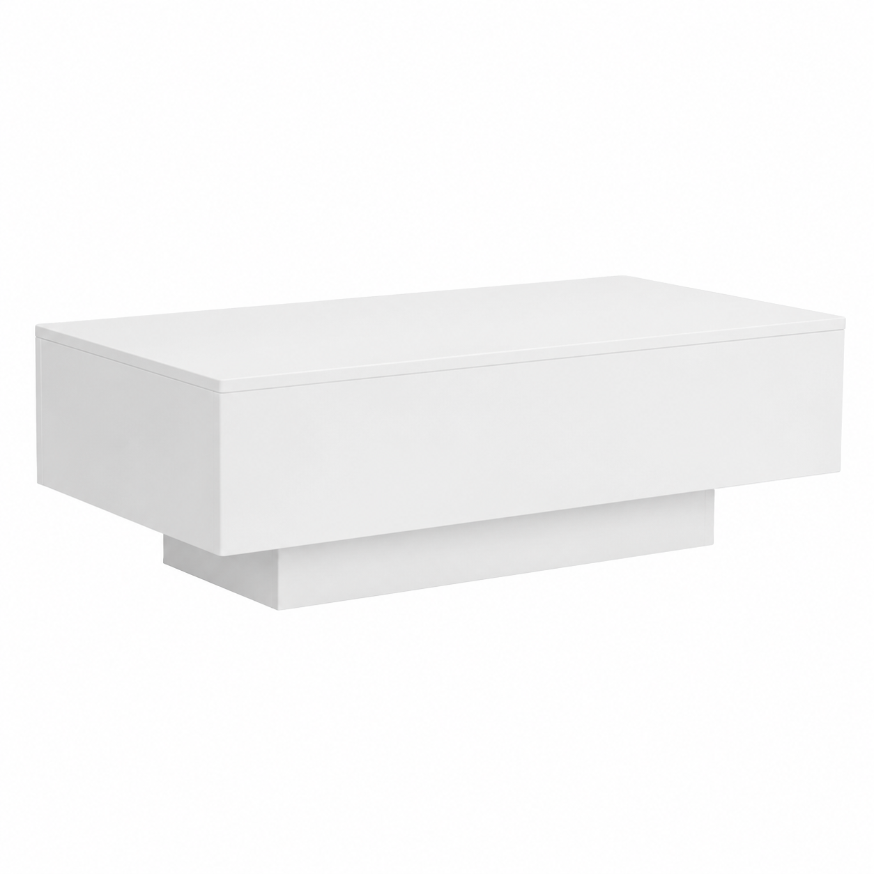 Table basse rectangulaire moderne en bois blanc