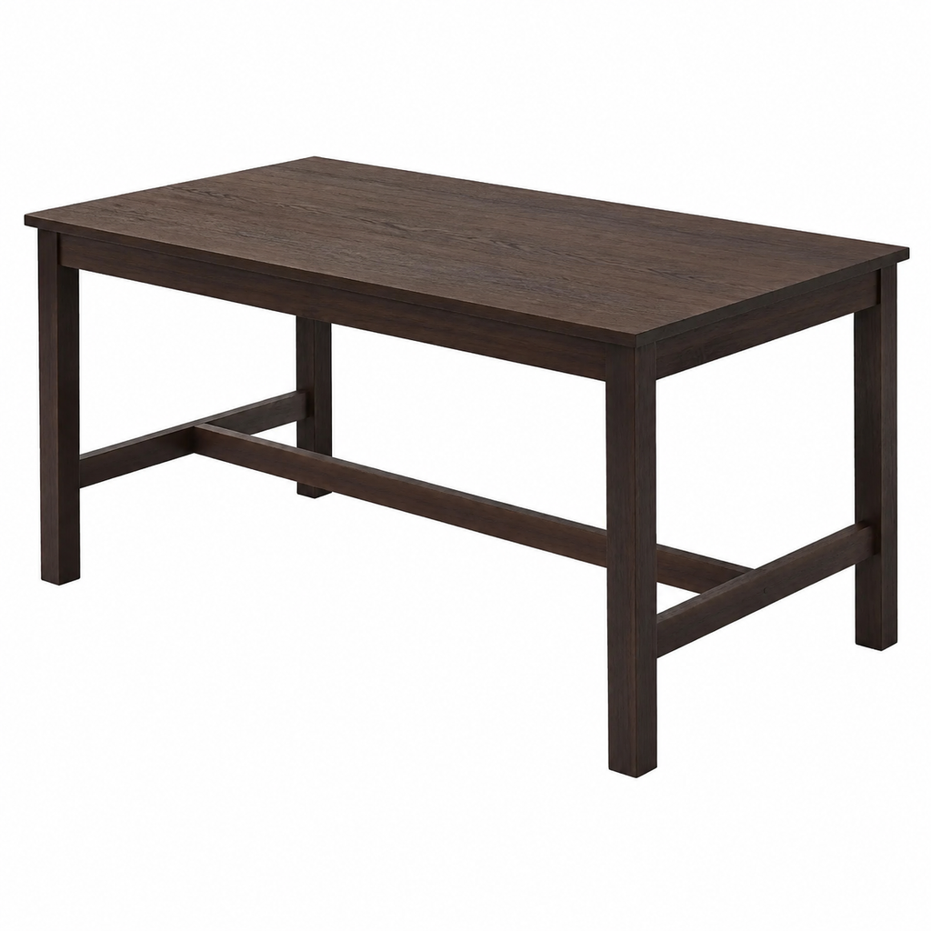 Ensemble de 2 tabourets de bar en tissu et bois marron