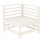 Ensemble de meubles de jardin 7 pièces en bois blanc