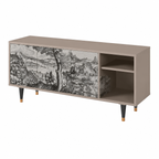 Meuble TV Contemporain en Bois - Dimensions 125x56x41 cm