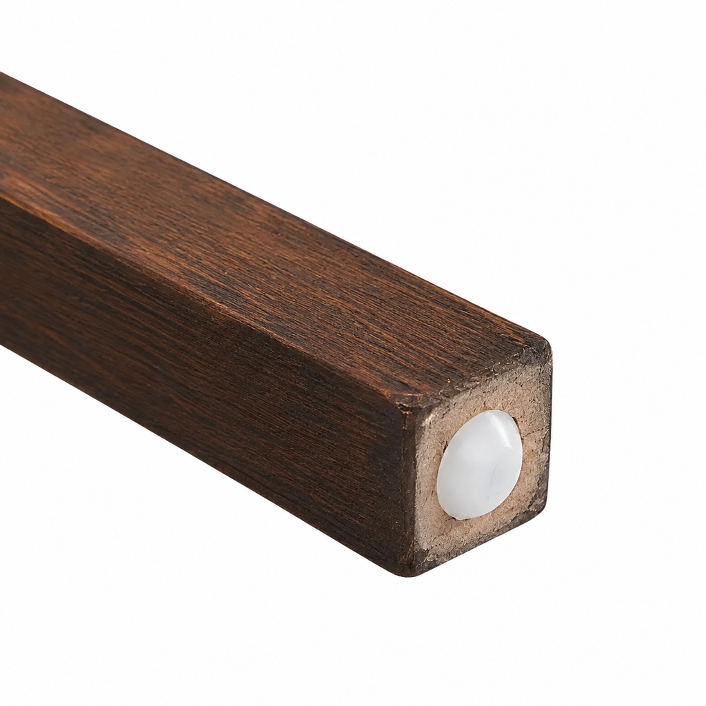 Ensemble de 2 tabourets de bar en tissu et bois marron