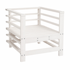 Ensemble de meubles de jardin 7 pièces en bois blanc