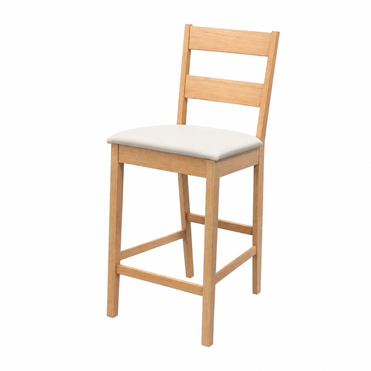 Ensemble de 2 tabourets de bar en bois avec coussins