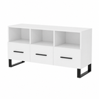 Meuble TV moderne blanc en bois ingénierie 102x36x50 cm