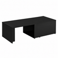 Table basse moderne noire en bois composite 150x50x35 cm