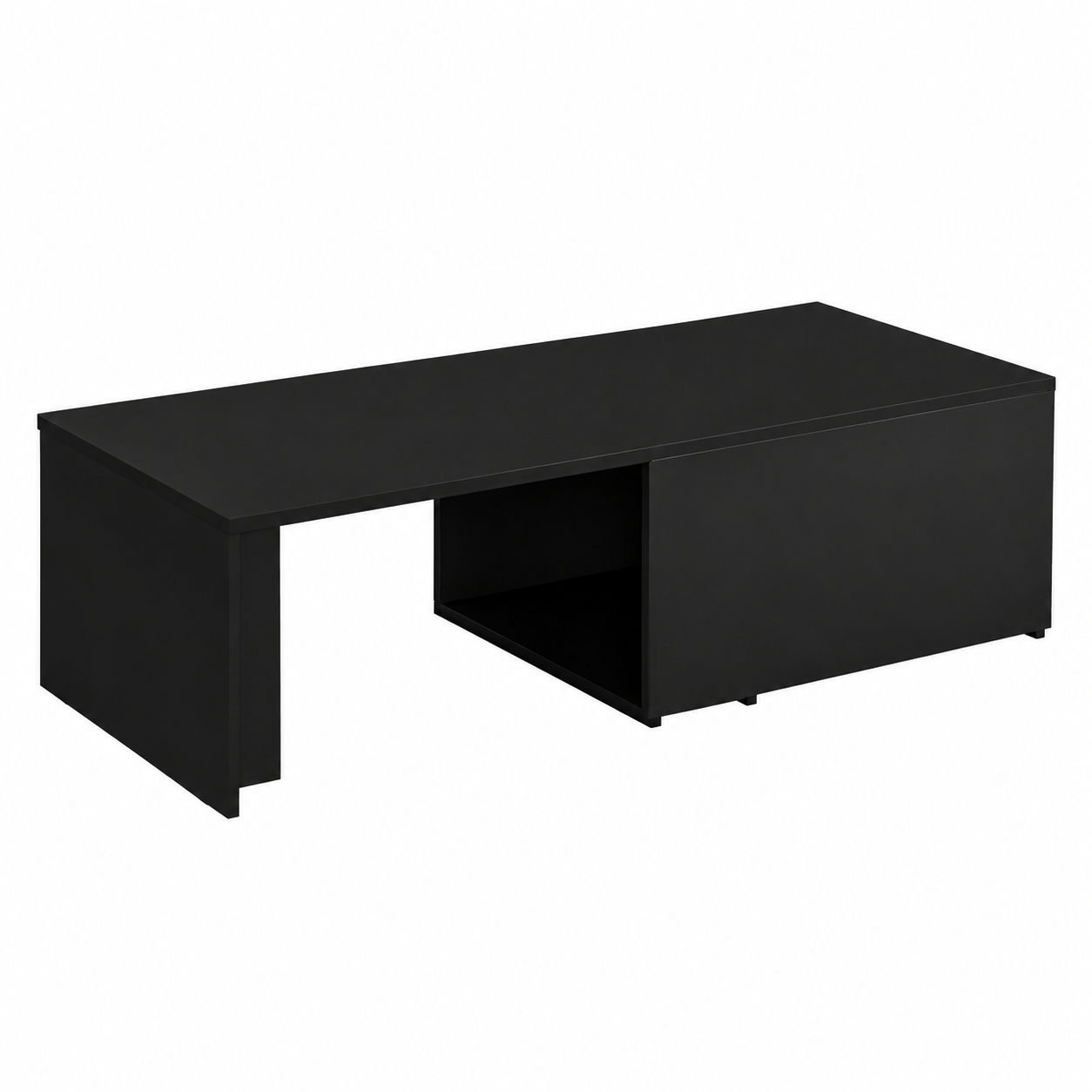 Table basse moderne noire en bois composite 150x50x35 cm