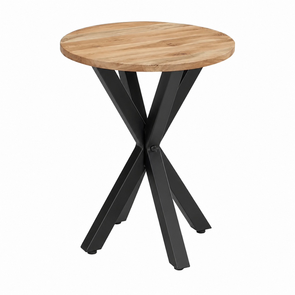 Table d'appoint en bois d'acacia massif 48x48x56 cm