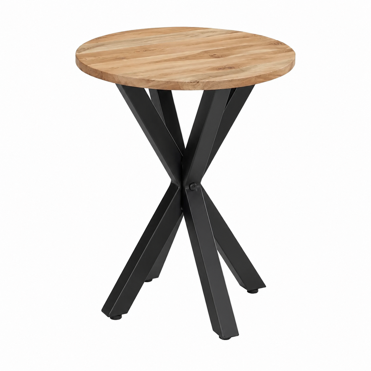 Table d'appoint en bois d'acacia massif 48x48x56 cm
