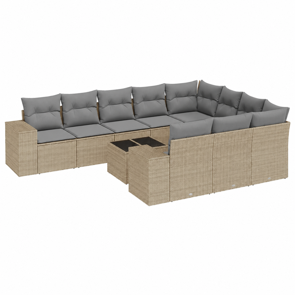 Ensemble de mobilier d'extérieur avec coussins beiges