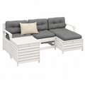 Ensemble de mobilier d'extérieur 5 pièces en bois de pin blanc