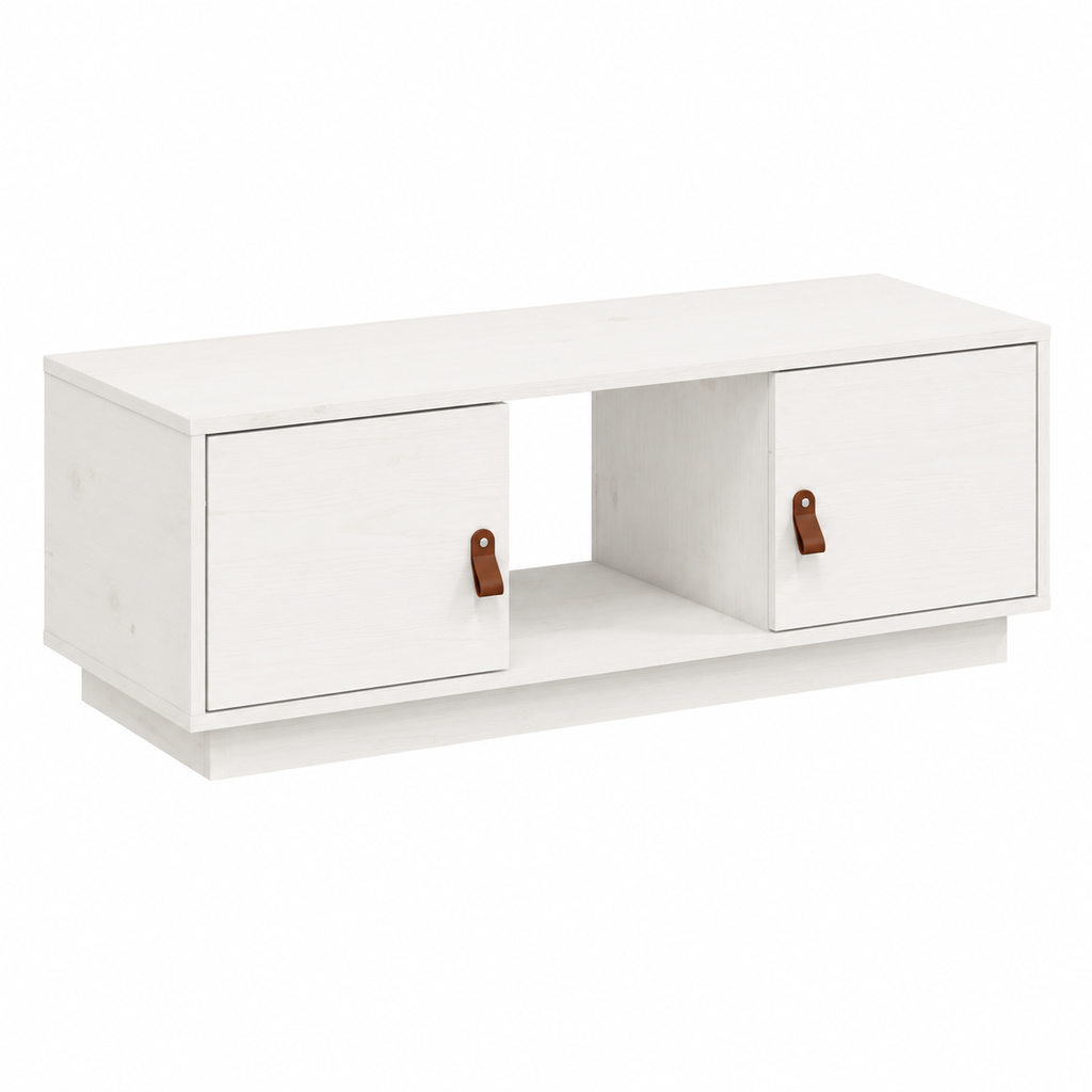 Table basse en bois blanc 100x50x35 cm
