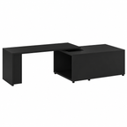 Table basse moderne noire en bois composite 150x50x35 cm
