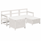 Ensemble de mobilier d'extérieur 5 pièces en bois de pin blanc