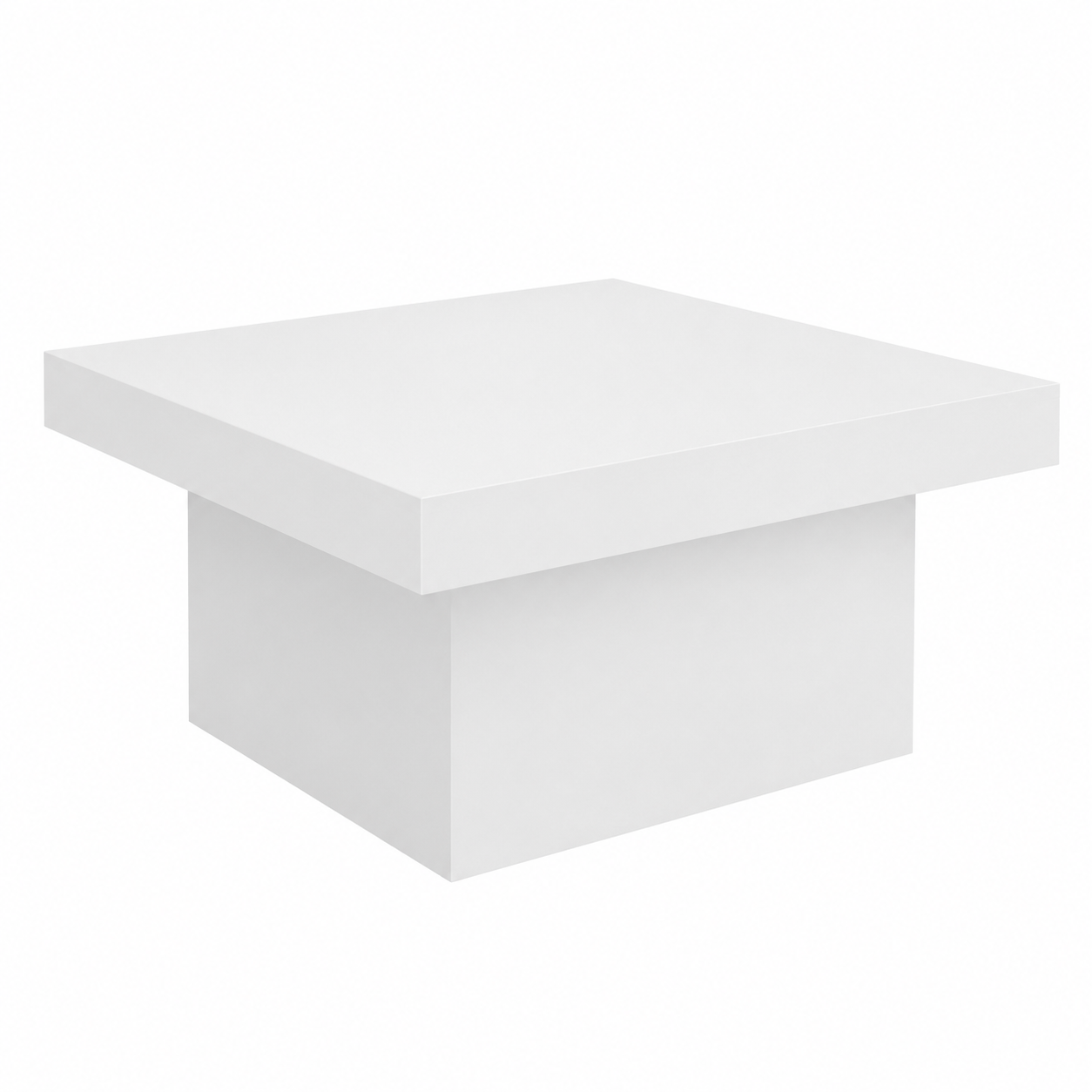 Table basse blanche moderne pour salon en bois 80x55x40 cm