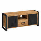Meuble TV en bois de manguier massif 100x30x40 cm