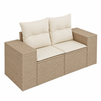 Ensemble de mobilier d'extérieur avec coussins beiges