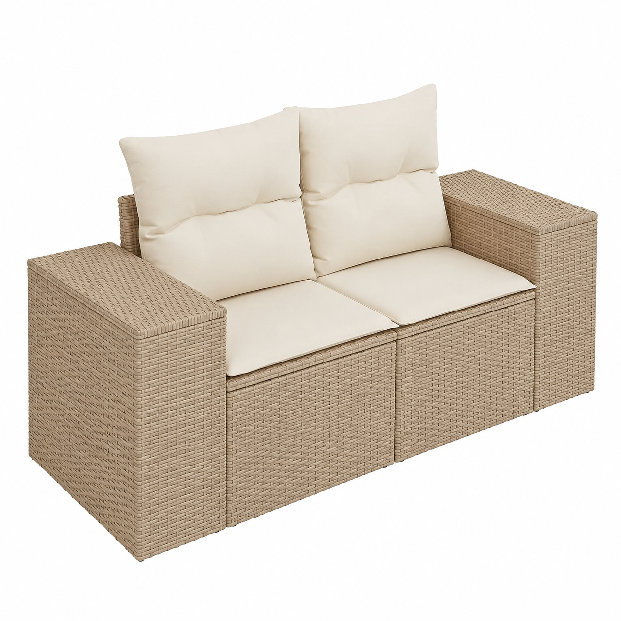 Ensemble de mobilier d'extérieur avec coussins beiges