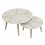 Ensemble de 2 tables d'appoint nesting design moderne