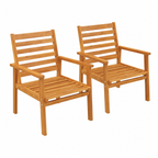 Ensemble de jardin en bois d'acacia 5 pièces