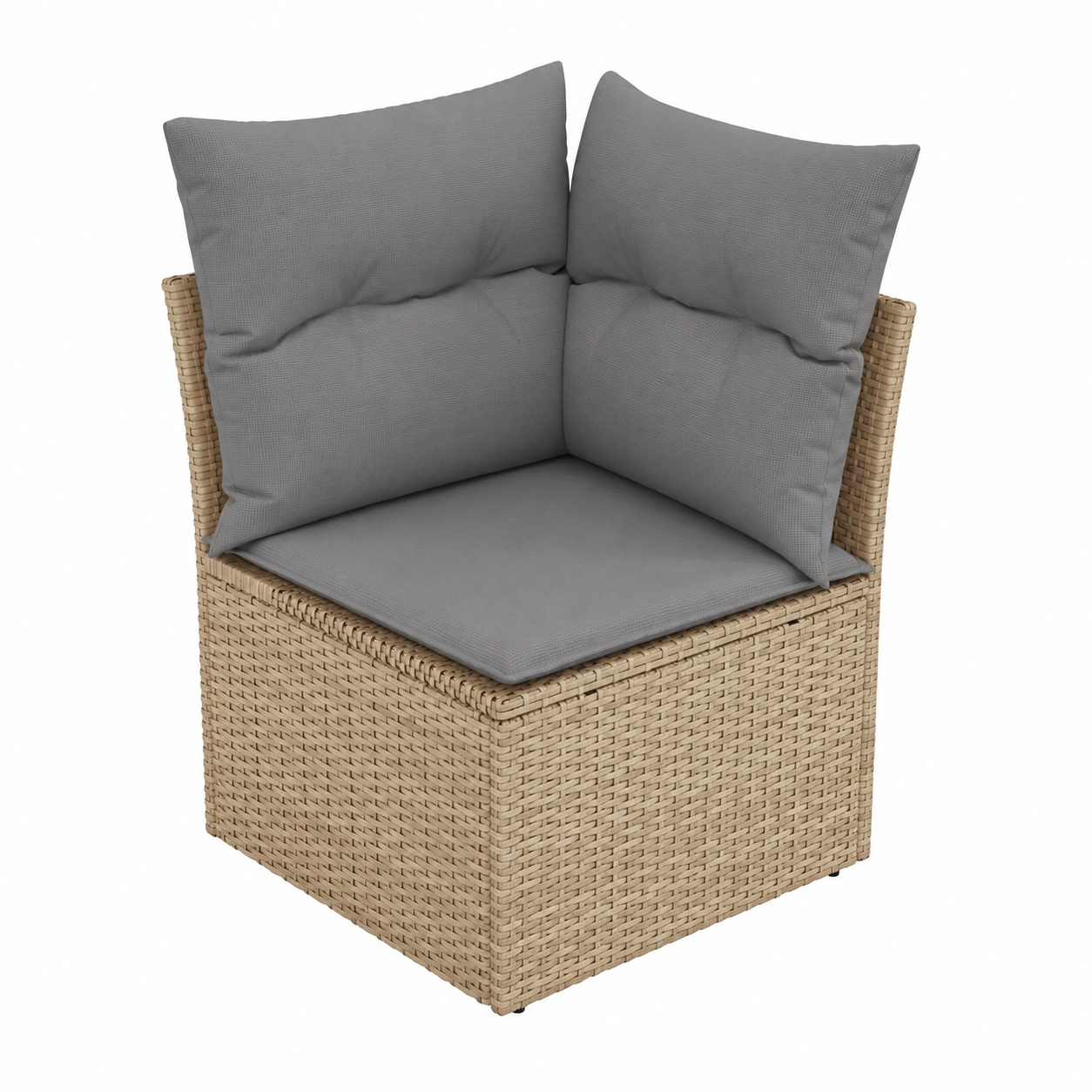 Ensemble de mobilier de jardin 7 pièces avec coussins beige