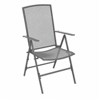 Ensemble de chaises de jardin réglables en couleur anthracite