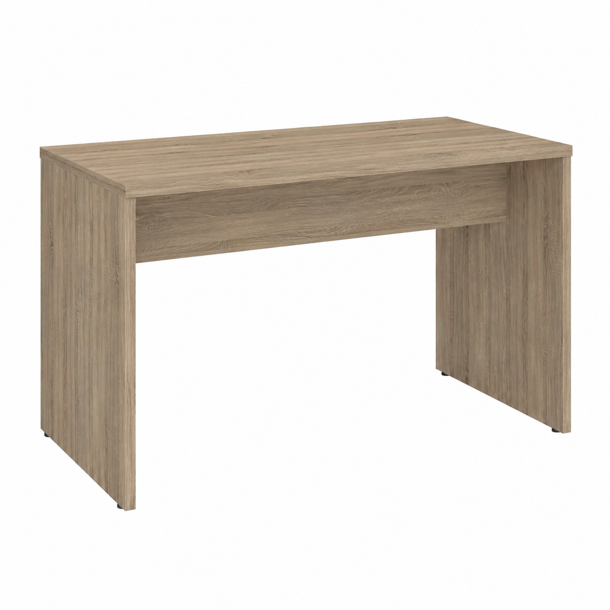 Table basse moderne avec étagère, bois et noir, hauteur 60 cm