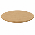 Table basse ronde en bois avec pieds cannelés, diamètre 80 cm
