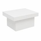Table basse blanche moderne pour salon en bois 80x55x40 cm