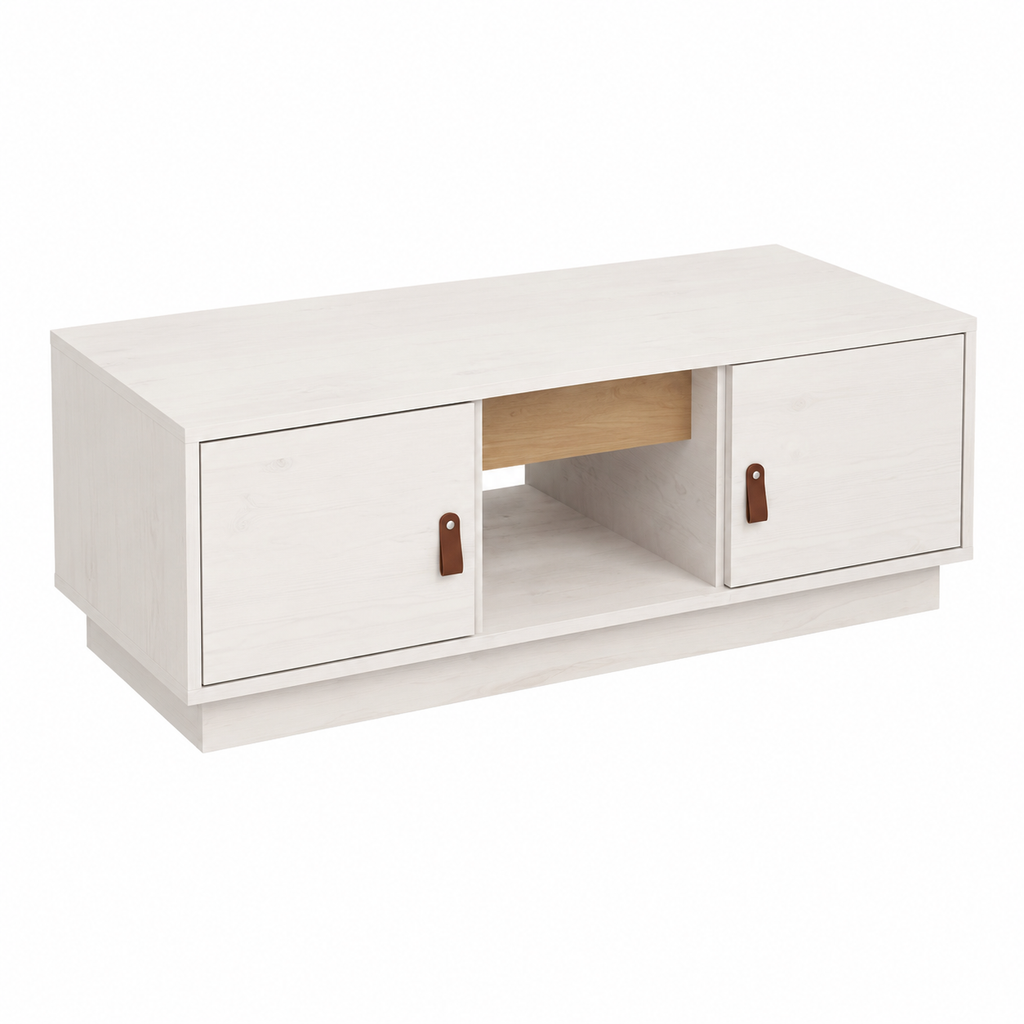 Table basse en bois blanc 100x50x35 cm