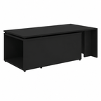 Table basse moderne noire en bois composite 150x50x35 cm