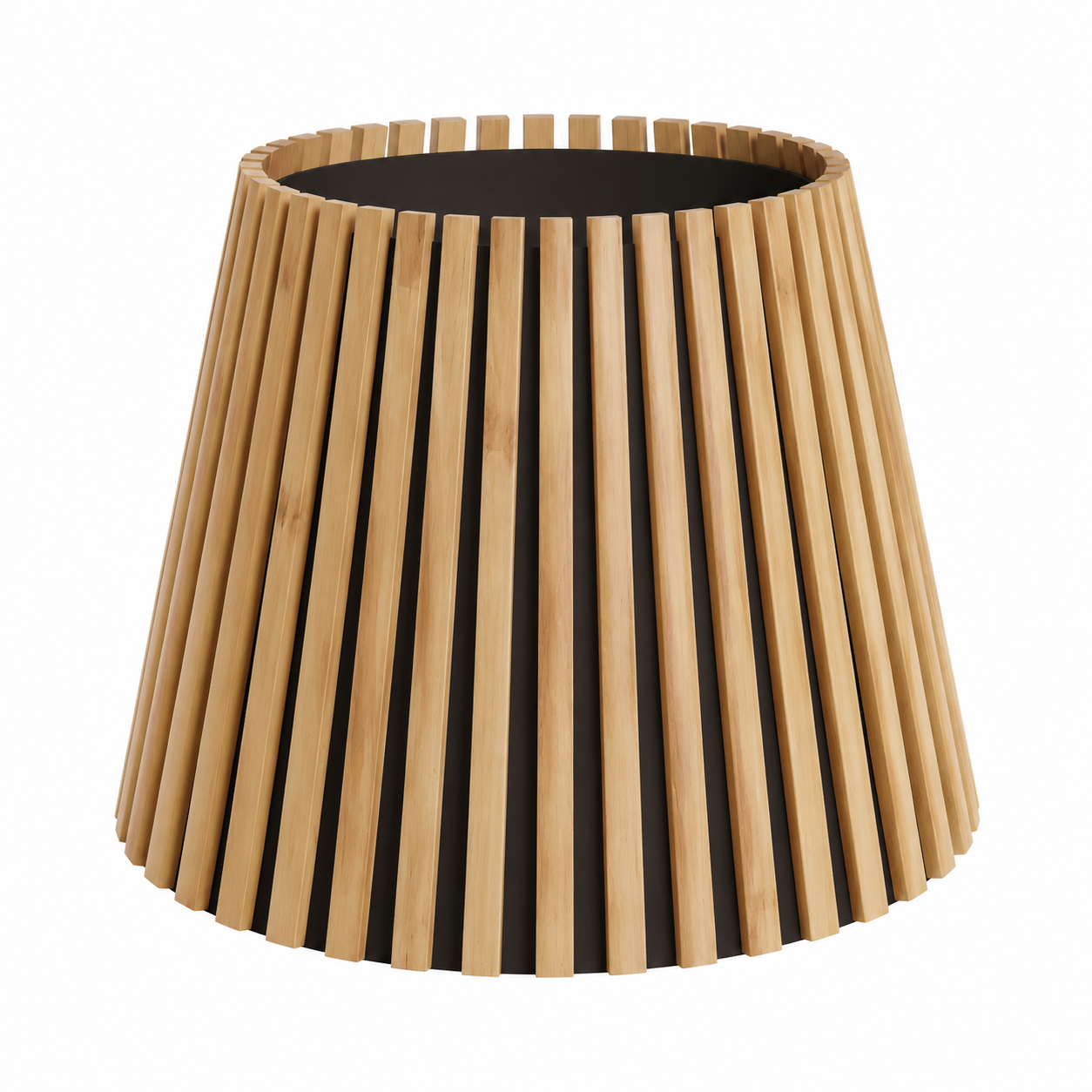 Table basse ronde en bois avec pieds cannelés, diamètre 80 cm