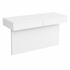 Table basse blanche moderne pour salon en bois 80x55x40 cm